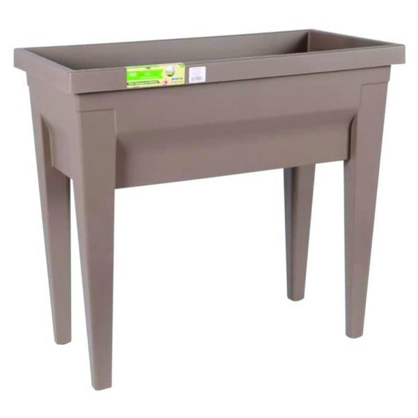 Table potager City Vegetable taupe 57 L - - Mr.Bricolage Martinique