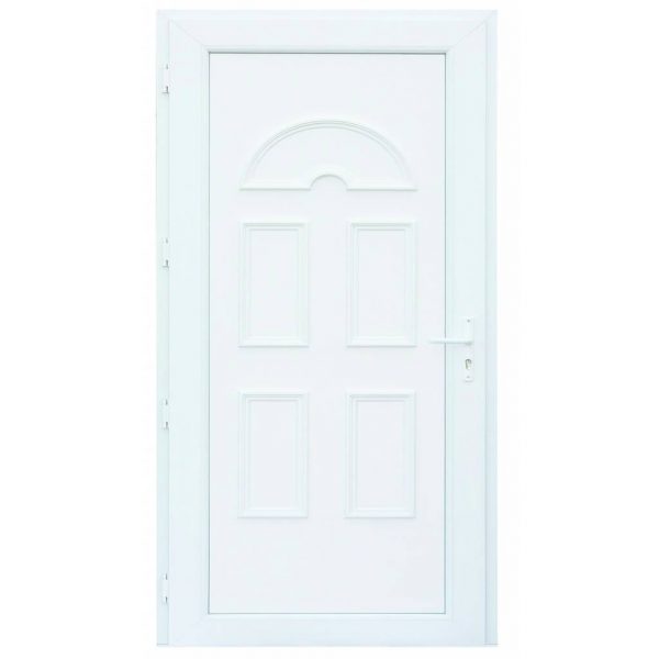 Porte d'entrée Elise pleine en PVC l.90 x H.220 cm - - Mr.Bricolage Martinique