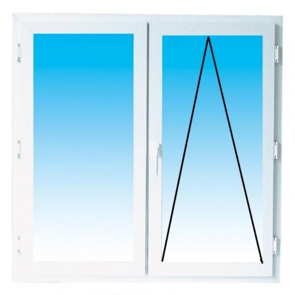 Fenêtre oscillo-battante double vantaux PVC l.120 x H.120 cm - - Mr.Bricolage Martinique