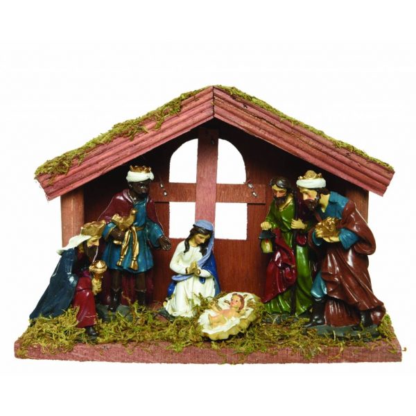 Crèche de Noël avec 6 personnages