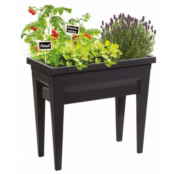 Table potager City Vegetable gris 57 L - - Mr.Bricolage Martinique