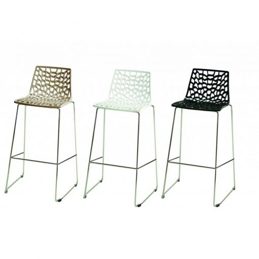 Tabouret de bar Spider blanc ou Noire
