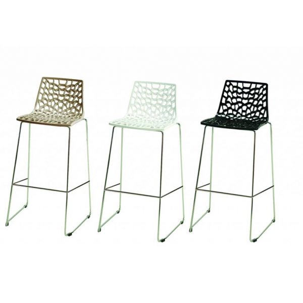 Tabouret de bar Spider blanc ou Noire
