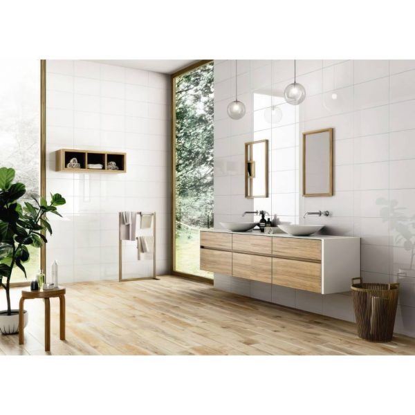 Carrelage mural "Blanc brillo" 25 x 50 cm - - Mr.Bricolage Martinique