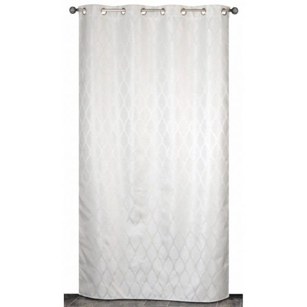 Rideau œillets occultant beige 140x240cm - - Mr.Bricolage Martinique