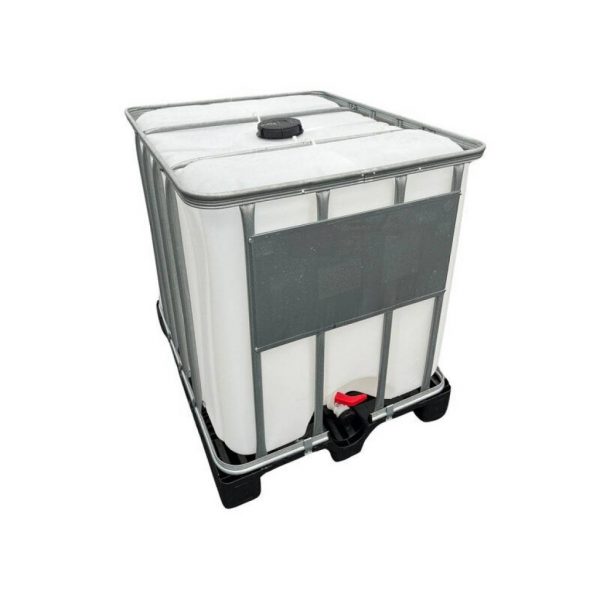 Récupérateur d'eau aérien carré blanc IBC, 1000 L - - Mr.Bricolage Martinique