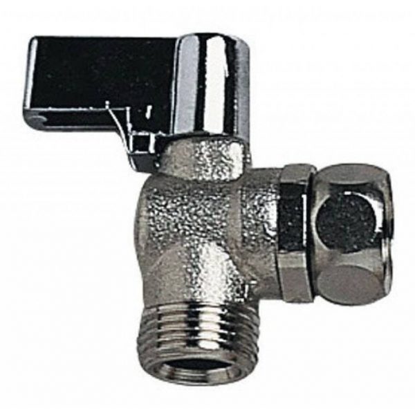 Robinet d'arrêt équerre 1/4 de tour en laiton chromé - - Mr.Bricolage Martinique