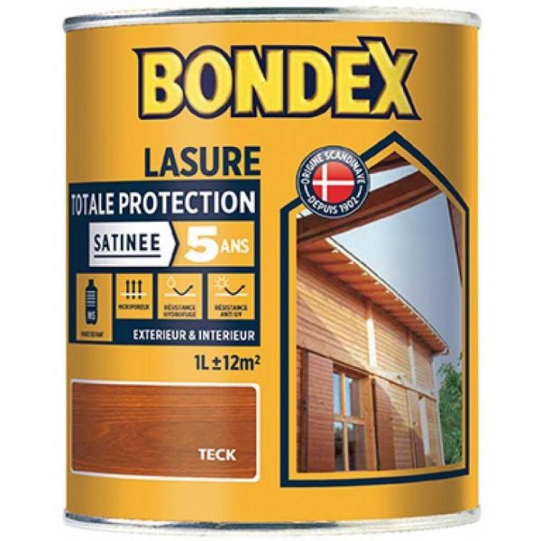 Lasure haute protection de 5 ans - 6 Litres - incolore - - Mr.Bricolage Martinique