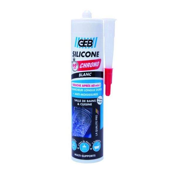 Silicone 60 mn chrono blanc 280 ml - - Mr.Bricolage Martinique