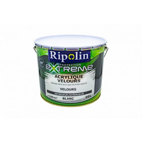 Ripolin extrême acrylique velours 10 Litres - - Mr.Bricolage Martinique