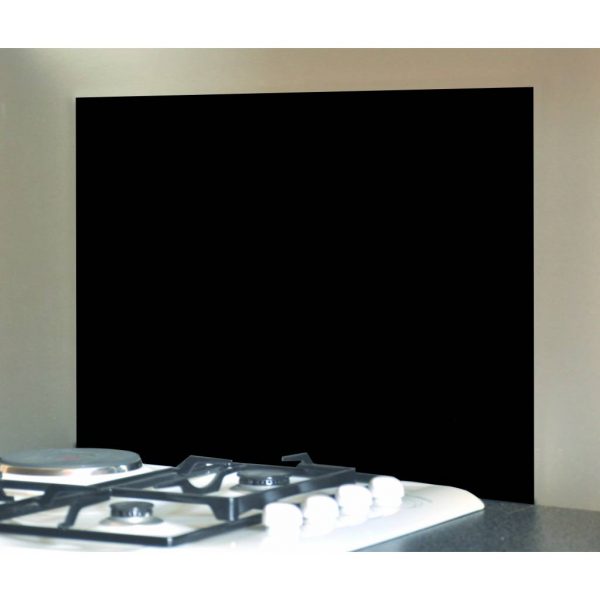 Crédence verre trempé noir 600 x 700 mm - - Mr.Bricolage Martinique