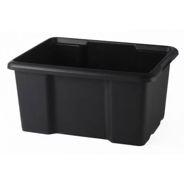 Bac de rangement en plastique 15 L noir - - Mr.Bricolage Martinique
