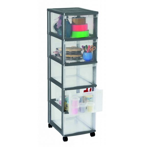 Tour de rangement Optimo 5 GM argent - - Mr.Bricolage Martinique