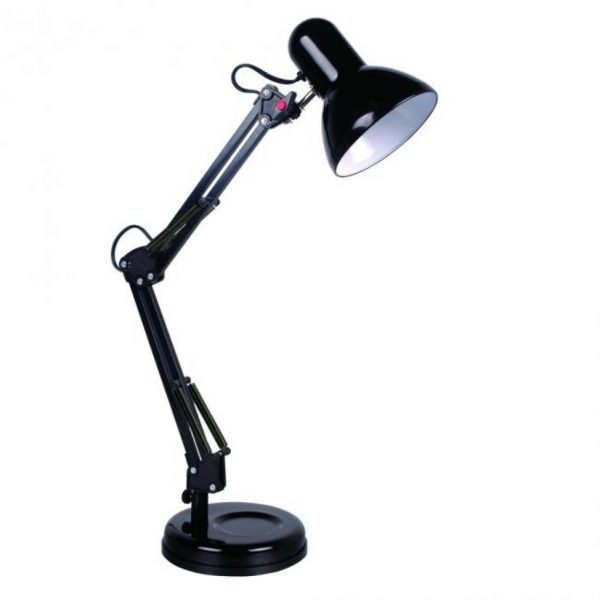 LAMPE DE BUREAU SOLLYA 2 NOIR - - Mr.Bricolage Martinique