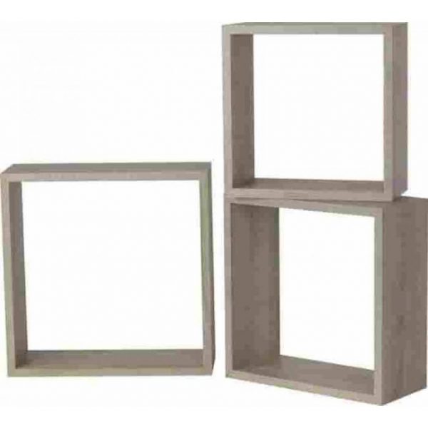 Set de 3 étagères cube murales - - Mr.Bricolage Martinique