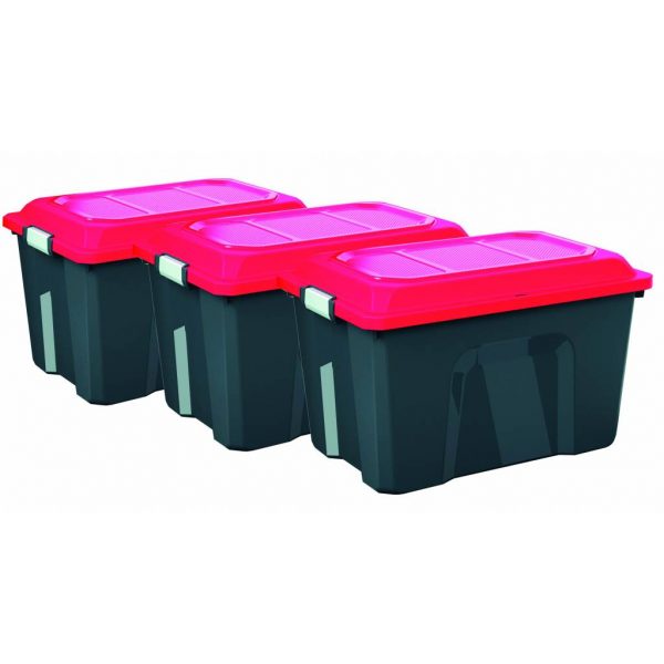 Lot de 3 malles de rangement 60 L locker - - Mr.Bricolage Martinique