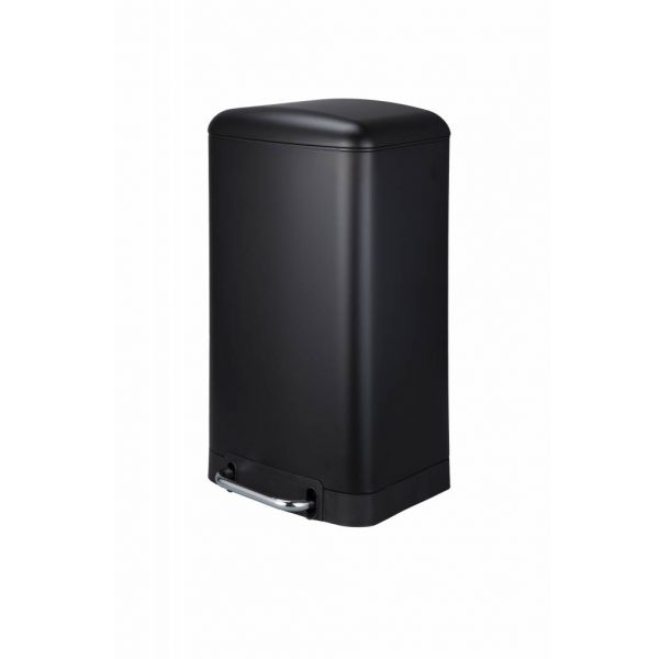 Poubelle SKIRON RECT NOIR 30L - - Mr.Bricolage Martinique