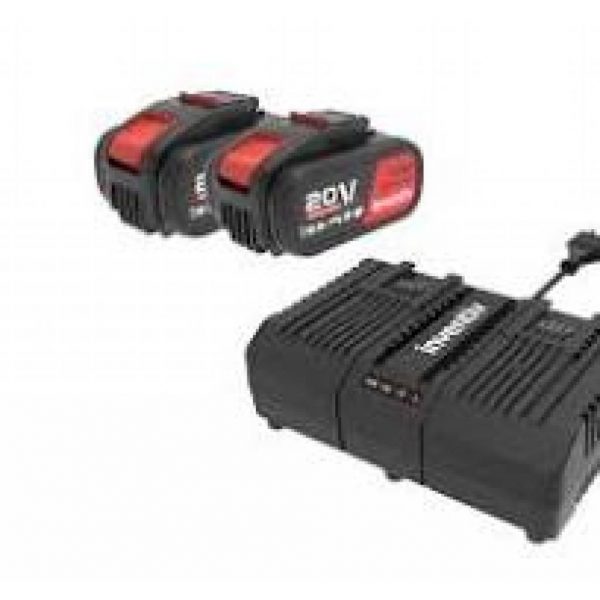 Batterie 20V 4Ah avec chargeur double - INVENTIV - - Mr.Bricolage Martinique