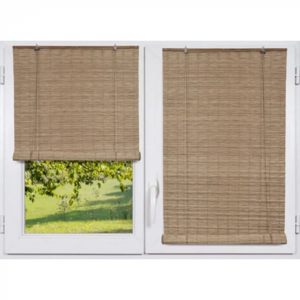 Store enrouleur effet rotin naturel ou blanc - - Mr.Bricolage Martinique