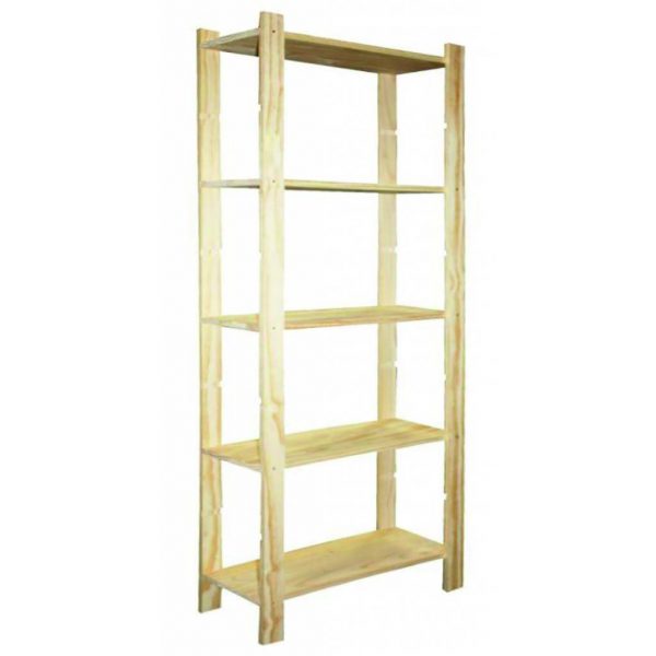Etagère 5 tablettes pin avec planches 170 x 80 x 40 cm - - Mr.Bricolage Martinique