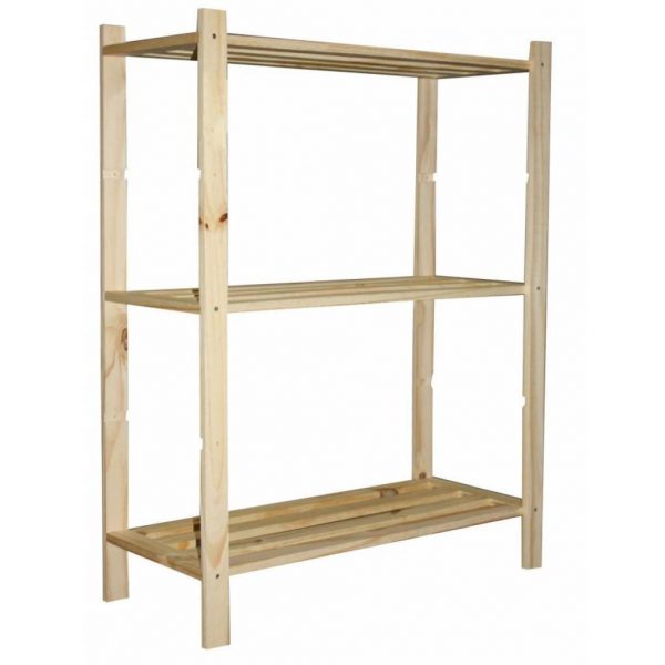 Etagère Pin, 3 Tablettes - - Mr.Bricolage Martinique