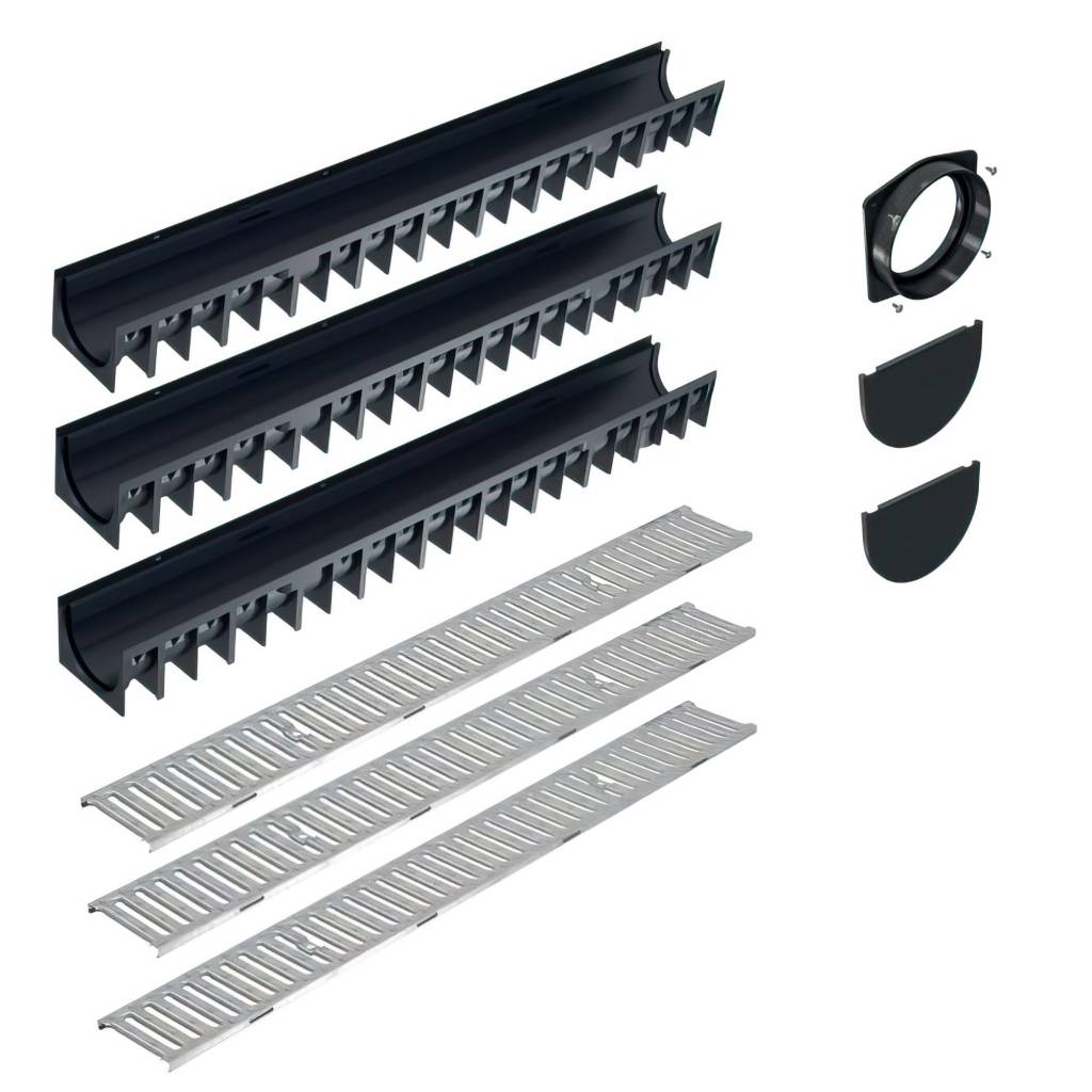 CREATOR: gd-jpeg v1.0 (using IJG JPEG v62), default quality 3 caniveaux pour garage PEHD L. 1m, l. 12 cm, H. 9,2 cm - - Mr.Bricolage Martinique