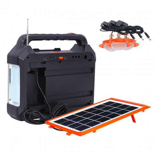 Kit multifonctions solaire radio/led