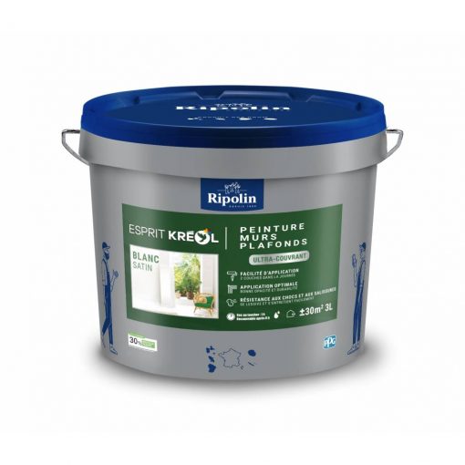 Peinture blanche satiné 3L